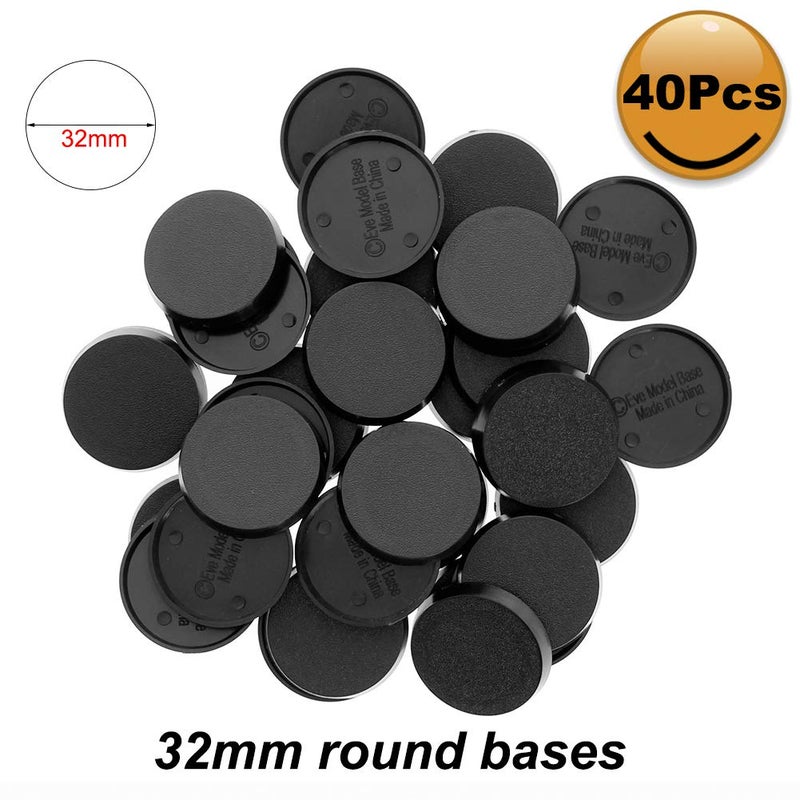 Evemodel MB432 40pcs Round Plastic Model Bases 32mm or 1.3inch for Gaming Miniatures or Wargames Table Games - Image 5